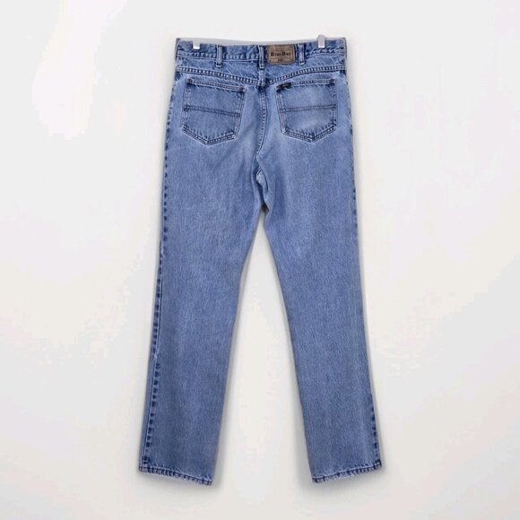 Blue Bay Jeans VTG Mens 34x34 (33) Blue Straight Leg Cotton Western Distressed - Picture 2 of 16